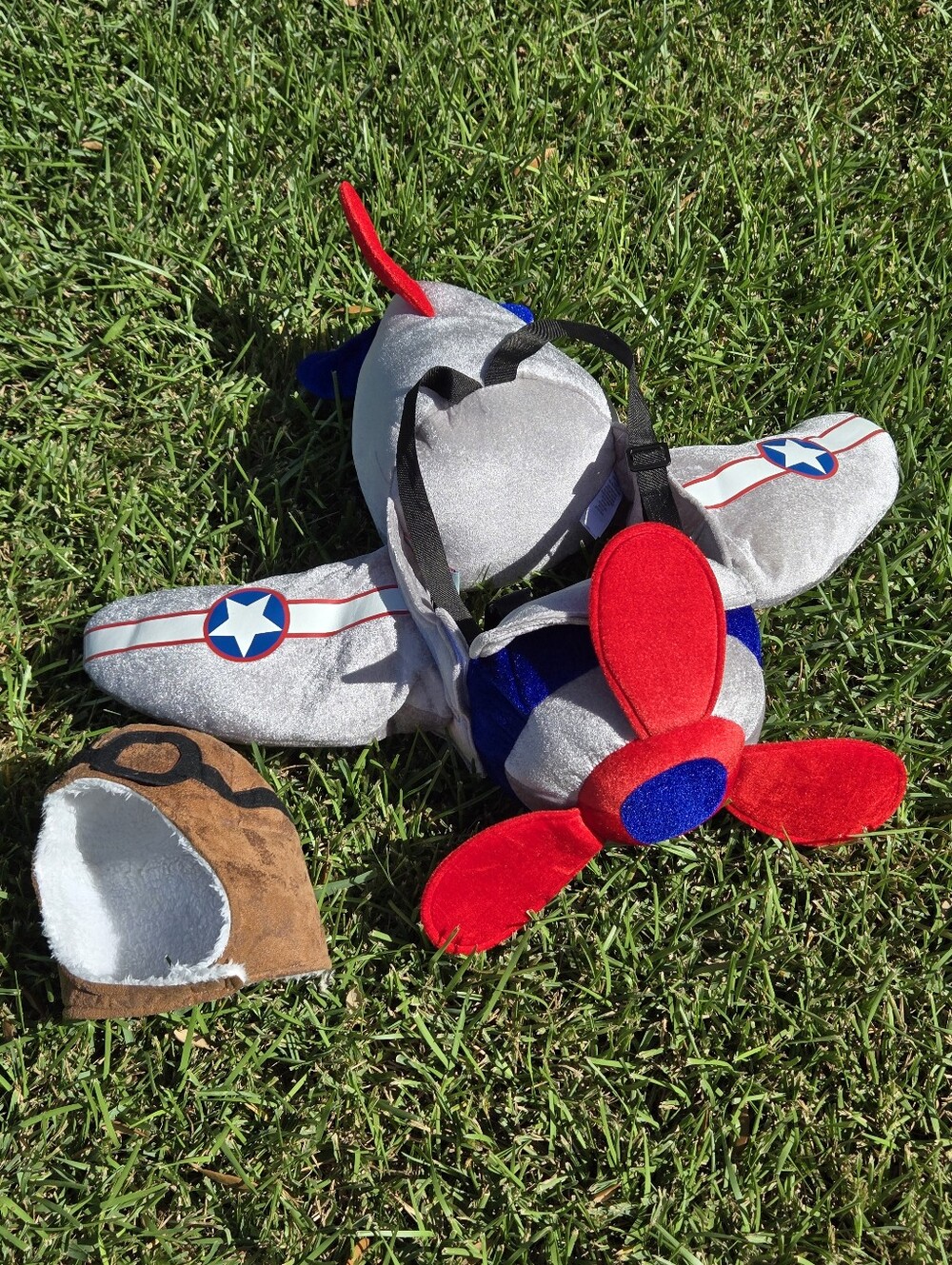 Airplane Pilot 3D Costume Kids Plush with cap, Ride In On, boy or girl kid 3 - 7